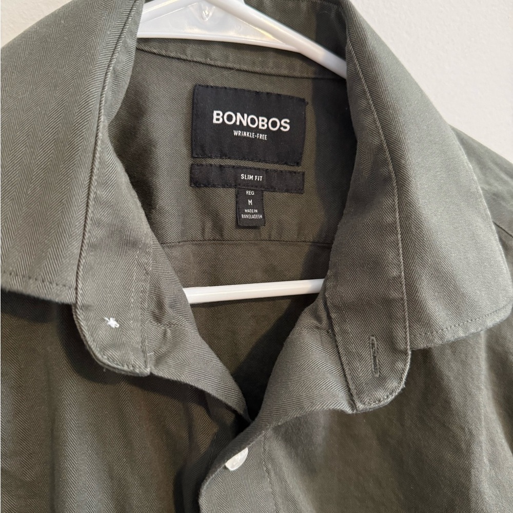 Bonobos Slim Fit Shirt in Olive